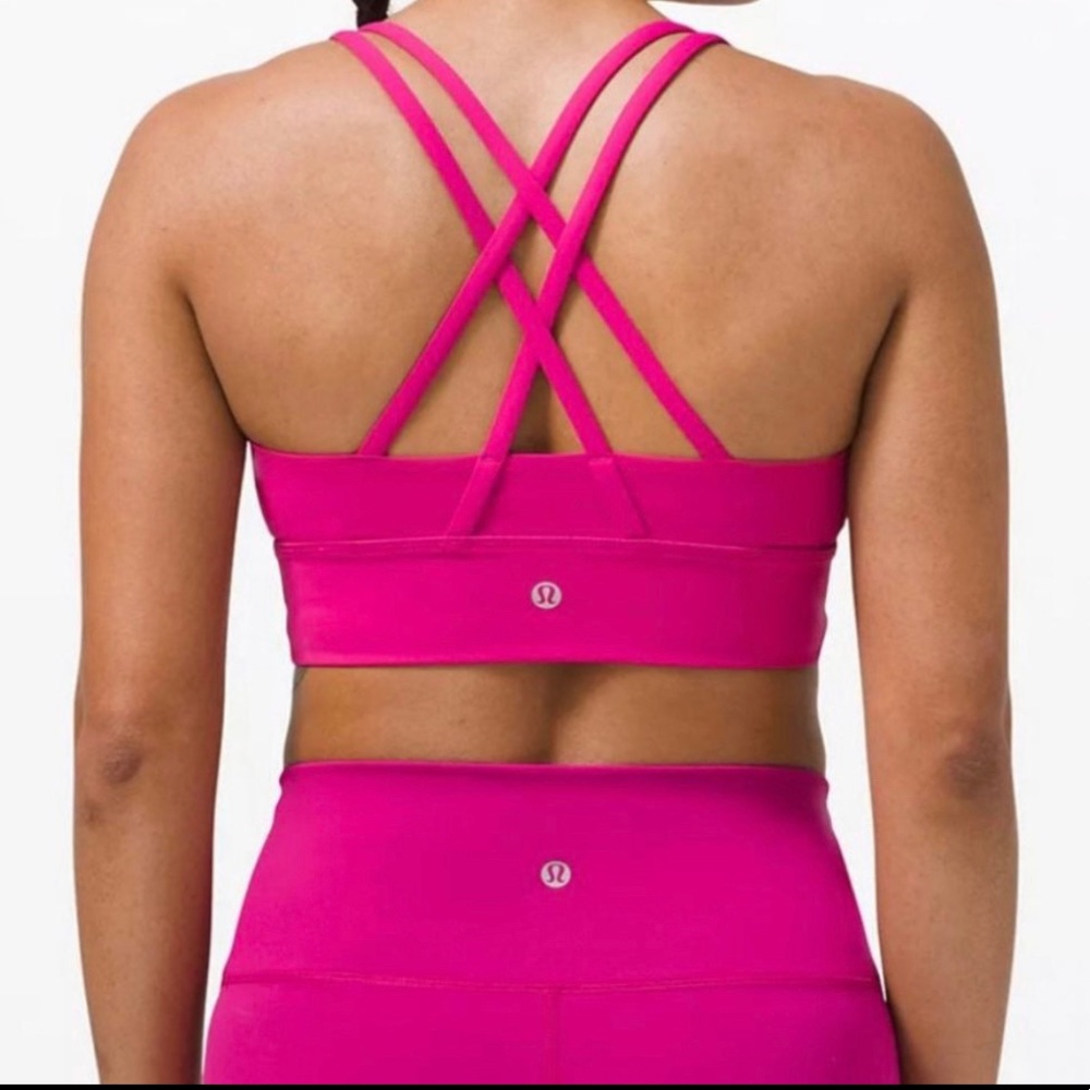 Lululemon Energy Longline Bra In Ripened Raspberry Size 8